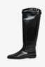 Toteme Black Leather Logo Riding Boots Size 35