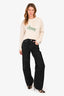 Citizen Of Humanity Black 'Ayla' Baggy Tuxedo Stripe Jeans Size 24