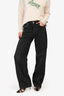 Citizen Of Humanity Black 'Ayla' Baggy Tuxedo Stripe Jeans Size 24