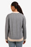 Maison Kitsuné Grey/Cream Fox Logo Cardigan Size XL