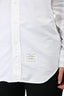 Thom Browne White Stripe Detailed Button Up Shirt Size 1