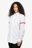 Thom Browne White Stripe Detailed Button Up Shirt Size 1