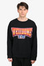 We11Done Black Logo Printed Crewneck Sweater Size L Mens