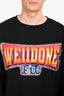 We11Done Black Logo Printed Crewneck Sweater Size L Mens