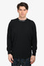 Palm Angels Black Logo Printed Long Sleeve Crewneck Top Size M Mens