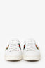 Gucci White Leather Pearl Studded Ace Sneaker Size 38