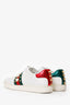 Gucci White Leather Pearl Studded Ace Sneaker Size 38