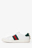 Gucci White Leather Pearl Studded Ace Sneaker Size 38