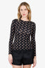 Marine Serre Black Crescent Moon Top Size S