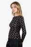 Marine Serre Black Crescent Moon Top Size S