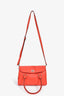 Loewe 2012 Coral Red Grained Leather Alamo 28 Top Handle with Strap