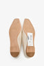 Salvatore Ferragamo Greige Patent Square Toe Ballet Flats Size 9