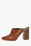 Chloe Dark Brown Heeled Mules Size 40
