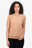 Chloé Terracotta Wool Eyelet Layered Short Sleeve Top Size 36