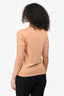 Chloé Terracotta Wool Eyelet Layered Short Sleeve Top Size 36