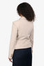 Max Mara Beige Cotton/Wool Double Breasted Cropped Blazer Size 6