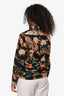 Dries Van Noten Navy/Coral Dragon Printed Long Sleeve Top Size 38