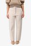 S'Max Mara Cream Cotten/Linen Straight Leg Pants Size S