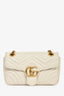Gucci Cream Leather Marmont Small Shoulder Bag