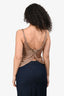 Gucci Beige Tie Knot Detail Sleeveless Top Size M