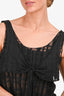 Pre-Loved Chanel™ Black Pattern Knot Detail Top Est. Size S