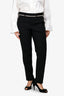 Vince Black/White Wool Slim Fit Trousers Size 10