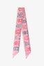 Hermès Rose Pink Silk 'Dress Code' Twilly