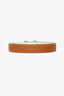 Hermès 2022 Brown/Light Blue Epsom/Swift Leather 'Mini Constance' Reversible Belt Size 70