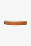 Hermès 2022 Brown/Light Blue Epsom/Swift Leather 'Mini Constance' Reversible Belt Size 70