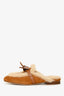 Hermès Brown Suede/Shearling 'Oz' Mule Size 35