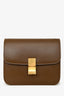 Celine Brown Leather Small Box Crossbody Bag