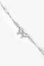 Pre-Loved Chanel™ Silver Tone Crystal Pearl Bow Bracelet