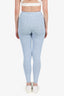 Givenchy Blue Cotton Jacquard Pattern Leggings Size XS