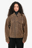 Miu Miu 2024 Brown Velvet Washed Jacket Size 40