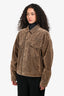 Miu Miu 2024 Brown Velvet Washed Jacket Size 40