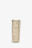 Prada Taupe Leather Crinkle Effect Small Tote Bag
