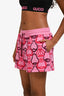 Hermès Hot Pink Cotton Printed Drawstring Shorts Size 38