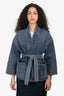Christian Dior Medium Wash Denim Tie Waist Jacket Size 4