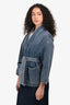 Christian Dior Medium Wash Denim Tie Waist Jacket Size 4
