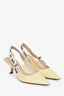 Christian Dior Ivory Patent J'adior Slingback Heels Size 35.5