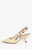 Christian Dior Ivory Patent J'adior Slingback Heels Size 35.5