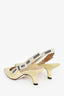 Christian Dior Ivory Patent J'adior Slingback Heels Size 35.5