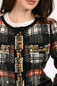 Louis Vuitton Black/Orange Tweed Gold/Silver Studded Jacket Size 40