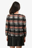 Louis Vuitton Black/Orange Tweed Gold/Silver Studded Jacket Size 40