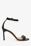 Manolo Blahnik Black Leather Heeled Sandals Size 36