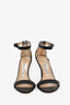 Manolo Blahnik Black Leather Heeled Sandals Size 36