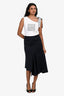 Marni Navy Cotton Flared Midi Skirt Size 38