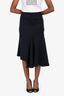 Marni Navy Cotton Flared Midi Skirt Size 38