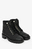Pre-Loved Chanel™ Black Leather Pearl Detail Lace Up Boots Size 36.5