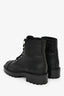 Pre-Loved Chanel™ Black Leather Pearl Detail Lace Up Boots Size 36.5